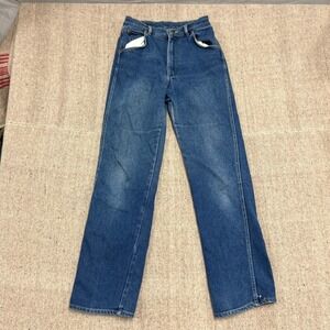 Vintage Lee Riders Women's 26x32 Blue 1970s Straight Leg